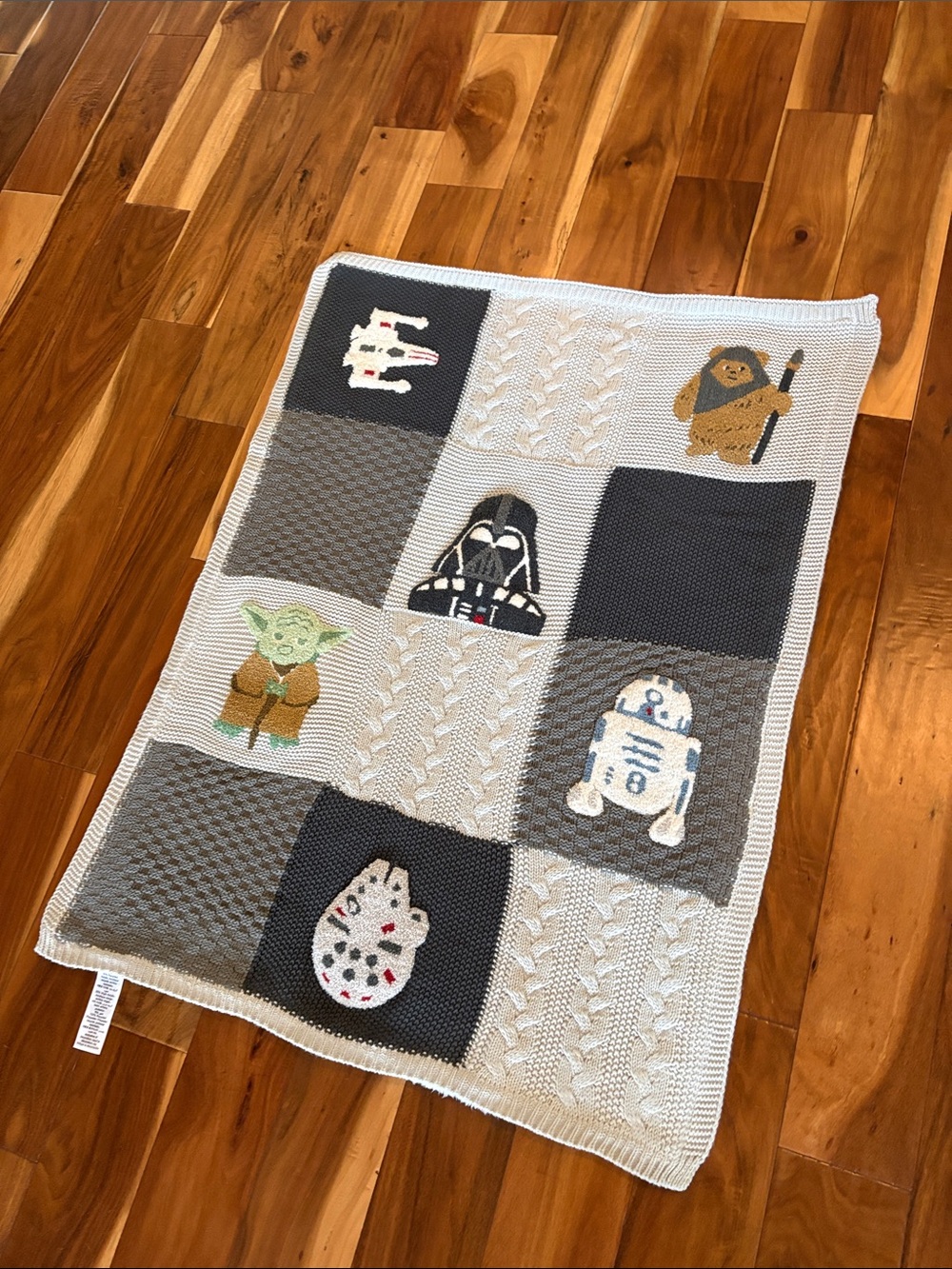 Pottery Barn Kids Star Wars Sherpa-Backed Patchwork Knit Baby Blanket - Picture 7 of 9